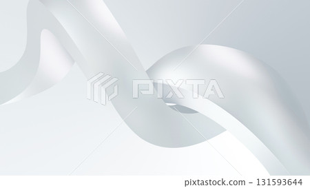 White ribbons flow in an abstract 3D design on a smooth background, evoking a serene, modern vibe. White ribbons flow in an abstract 3D design on a smooth background, evoking a serene, modern vibe. 131593644