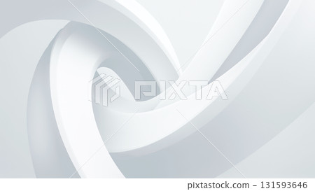 This artwork showcases dynamic 3D white curves in an abstract composition, creating a sense of depth and fluidity. 131593646