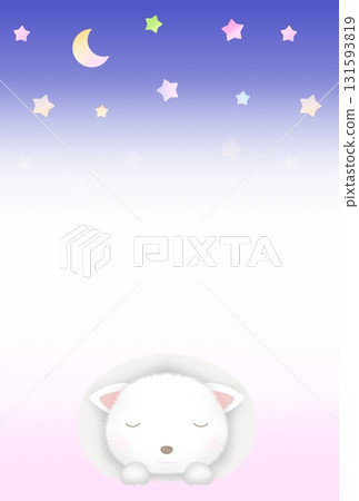 Star and crescent moon background (postcard) D-3 Star and crescent moon background (postcard) D-3 131593819