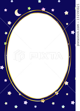 Star and Crescent Moon Frame〈Postcard〉 E-2 Star and Crescent Moon Frame〈Postcard〉 E-2 131593821