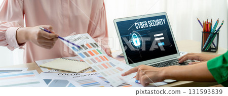 Cyber security system on computer screen protect private information brisk 131593839