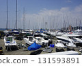 August 8, 2020, Zushi City, Kanagawa Prefecture: A midsummer port town with yachts moored at Zushi Marina 131593891