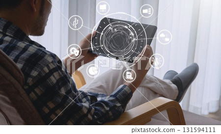Managing online folders with digital cloud file organization and data security icons Gist 131594111