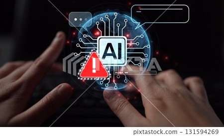AI Prompt Error Warning in Chat Interface with Alert and System Issue Muxer 131594269