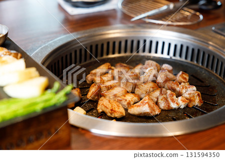 Korean traditional style grill BBQ pork. Korean traditional style grill BBQ pork. 131594350