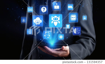 AI Artificial Intelligence Virtual Assistant for Smart Business Spire 131594357