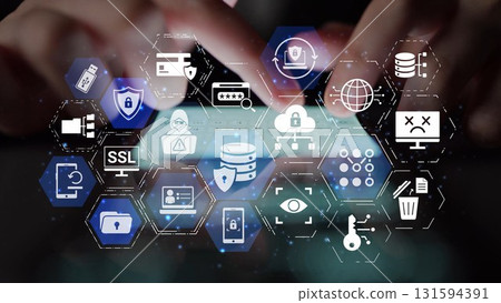 Data privacy and cyber security protection network Funnel Data privacy and cyber security protection network Funnel 131594391