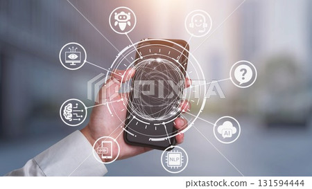 AI Artificial Intelligence Virtual Assistant for Smart Business Spire 131594444