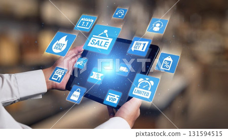 Sale and promotion icons for marketing and e-commerce business Gist 131594515