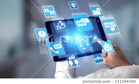 Online help and FAQ customer support service Gist 131594598