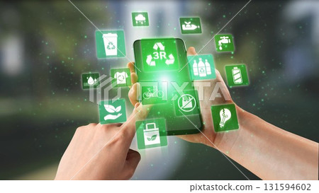 3R reuse reduce recycle concept for sustainability Spire 131594602