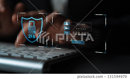 Two-factor authentication for secure login system Marrow 131594970