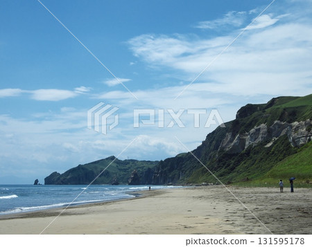 夏季的北海道室蘭市伊坦基海灘 131595178