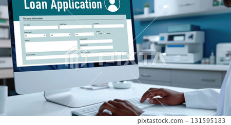 Online loan application form for brisk digital information collection 131595183