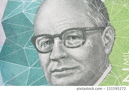 Carlos Lleras Restrepo a closeup portrait from Colombian money Carlos Lleras Restrepo a closeup portrait from Colombian money 131595272
