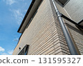 Outside wall of siding 131595327