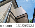 Outside wall of siding 131595328