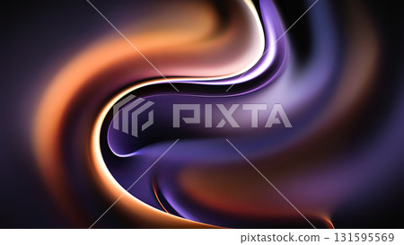 Colorful swirls blend harmoniously, creating a sense of depth and movement in an abstract setting. 131595569