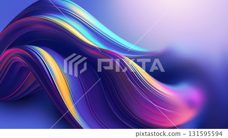 Colorful waves flow gracefully across a smooth gradient background creating an energetic and dynamic visual experience. Colorful waves flow gracefully across a smooth gradient background creating an energetic and dynamic visual experience. 131595594