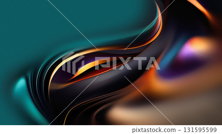 Curves of vibrant colors blend seamlessly to form an eye-catching abstract background, enhancing creative projects. 131595599