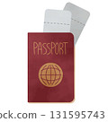 Passport watercolor style 131595743