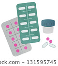 Watercolor illustration of medicine 131595745
