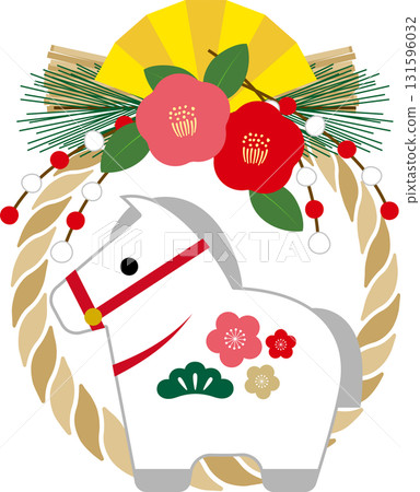 2026令及8年馬年賀年卡設計馬注連繩插圖4 131596032