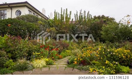 從可以看到港口的山公園的風景 131596128