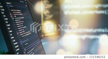 Software development in a bright modern workspace 131596252