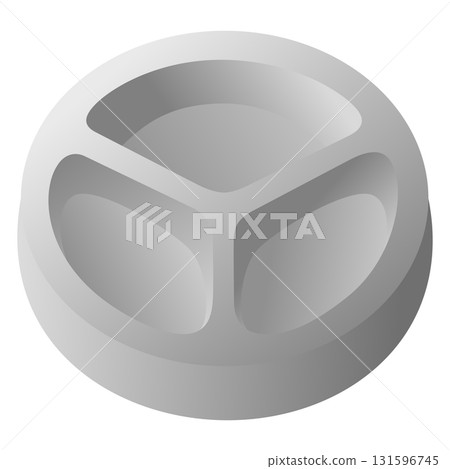 銀色狗碗插圖（時尚現代） 131596745