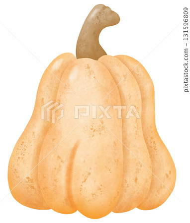 Pumpkin autumn harvest in watercolor style of seasonal food for holiday celebration 131596809