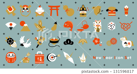 New Year icon set New Year icon set 131596817