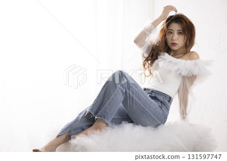 年輕女性的美麗形象 131597747