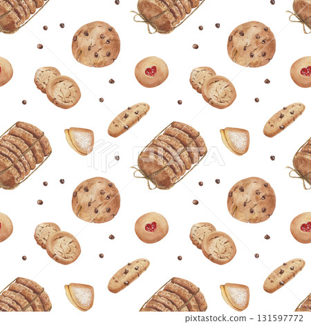 Seamless Pattern with different cookies Seamless Pattern with different cookies 131597772