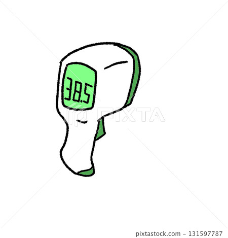 非接觸式溫度計（帶溫度）的插圖 131597787