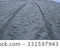 沙灘上的車轍 131597943