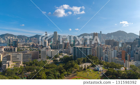 Oct 1 2025 Vibrant Street Life in Yau Tsim Mong District 131598392