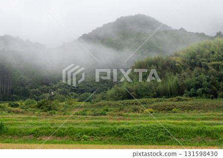 A beautiful rural landscape after the rain in Tottori Prefecture, Japan A beautiful rural landscape after the rain in Tottori Prefecture, Japan 131598430