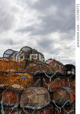 Dried Scottish lobster pots Dried Scottish lobster pots 131598771