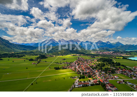 Beautiful natural landscape of the Alps. Forggensee and Schwangau, Germany, Bavaria 131598804