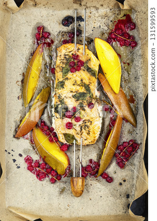 Tasty salmon skewers. Tasty salmon skewers. 131599593