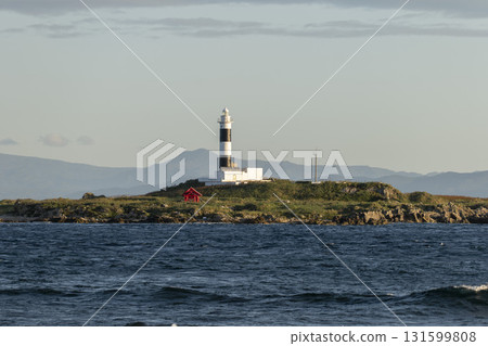 Omazaki, Aomori Prefecture - Benten Island and the lighthouse in the morning 131599808