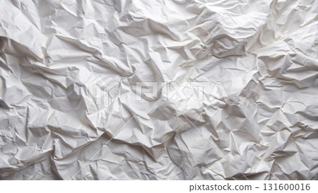 A high-resolution white crumpled paper texture background  131600016