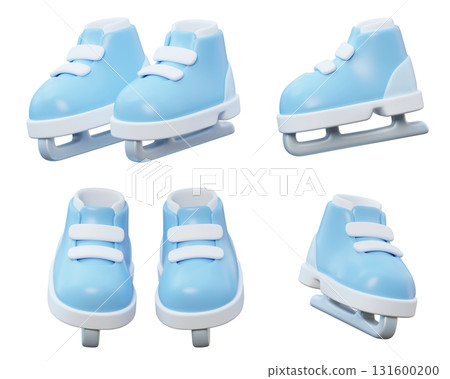 cartoon style ice skate 3D icon graphic cartoon style ice skate 3D icon graphic 131600200