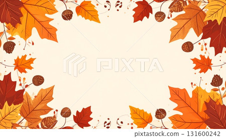 Autumn leaf copy space material 131600242