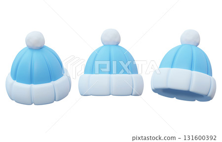 cartoon style winter hat 3D graphic icon cartoon style winter hat 3D graphic icon 131600392