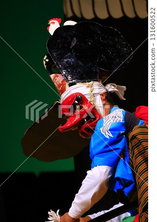 Man carrying a portable shrine Man carrying a portable shrine 131600522