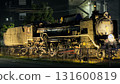 D51 locomotive shining at night 131600819