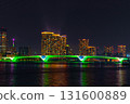 燈火通明的豐洲大橋 131600889