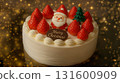 Santa and Strawberry Christmas Cake: A gorgeous winter dessert 131600909